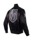 ფოტო #2 პროდუქტის Men's Black Vegas Golden Knights Classic Satin Full-Snap Jacket