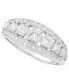 ფოტო #3 პროდუქტის Cubic Zirconia Graduated Openwork Statement Ring in Sterling Silver, Created for Macy's