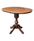 36" Round Top Pedestal Table with 12" Leaf