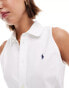 Фото #3 товара Polo Ralph Lauren shirt dress with logo in white