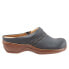 Фото #1 товара Softwalk Amber S2218-429 Womens Gray Leather Slip On Clog Sandals Shoes