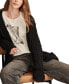 Women's Cable-Knit Long Cardigan Черный, L - фото #5