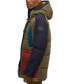 Фото #3 товара Men's Arza Quilted Colorblocked Mixed-Media Full-Zip Hooded Parka