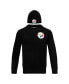 Фото #3 товара Men's Black Pittsburgh Steelers Crewneck Pullover Sweater and Cuffed Knit Hat Box Gift Set