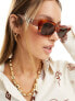 Фото #1 товара Object rectangle frame sunglasses in spiced tortoiseshell