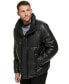 Men's Faux Leather Classic Puffer Jacket