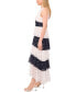 Women's Colorblocked Tiered Maxi Dress