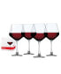 Фото #1 товара Style Burgundy Wine Glasses, Set of 4, 22.6 Oz