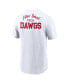 Men's White Georgia Bulldogs Blitz 2-Hit T-Shirt