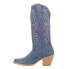 Фото #3 товара Ferrini Billie Jean Embroidered Snip Toe Cowboy Womens Blue Casual Boots 851612