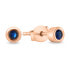 Timeless bronze earrings with zircons EA609RB blue, pink gold - фото #1