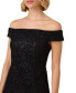 ფოტო #3 პროდუქტის Women's Corded Off-The-Shoulder Sequin Gown