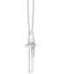 Фото #3 товара Sirena diamond Cross 18" Pendant Necklace (1/8 ct. t.w.) in 14k White or Yellow Gold