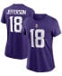 ფოტო #1 პროდუქტის Women's Justin Jefferson Purple Minnesota Vikings Name Number T-shirt