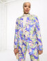 ASOS DESIGN floral suit dad blazer in blue BLAU, 34 - фото #2