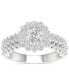 ფოტო #4 პროდუქტის Diamond Double Halo Multi-Row Engagement Ring (1-1/2 ct. t.w.) in 14k White Gold