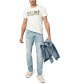Фото #5 товара Men's Slim Ash Crinkled Stretch Denim Jeans