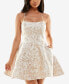 ფოტო #1 პროდუქტის Juniors' Lace-Up A-Line Dress