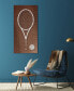 "Louis Vuitton Vibes Racquet" Frameless Free Floating Tempered Glass Panel Graphic Wall Art, 24" x 48" x 0.2"