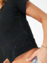 ellesse – T-Shirt in Schwarz mit kurzem Schnitt und Markenlogo