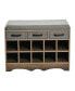 Фото #1 товара Entryway Shoe Bench with 10 Cubbies