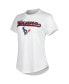 ფოტო #4 პროდუქტის Women's White, Charcoal Houston Texans Sonata T-shirt and Leggings Sleep Set