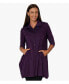 ფოტო #5 პროდუქტის Women's 3/4 Sleeve Button-Front Cotton Poplin Shirt Top Tiburon Tunic Icon