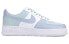 【定制球鞋】 Nike Air Force 1 Low 空军一号 手绘 简约 莫兰迪鸳鸯配色 个性 低帮 板鞋 女款 蓝绿白 / Кроссовки Nike Air Force DD8959-100