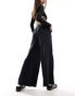 French Connection lightweight linen blend wide leg trousers in black