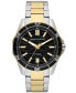 ფოტო #1 პროდუქტის Men's Spencer Three Hand Date Two-Tone Stainless Steel Watch 44mm