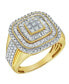 ფოტო #5 პროდუქტის Street King Natural Certified Diamond 1.91 cttw Tapered Baguette Cut 14k Yellow Gold Statement Ring for Men