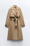 Long crossover trench coat