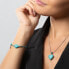 Фото #2 товара Turquoise Caress turquoise bracelet with pure silver in Lampglas BLH12 pearl