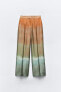 Wide-leg tie-dye print trousers