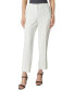 Petite Zip-Front Stretch-Waist Straight-Leg Pants