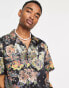 ASOS DESIGN relaxed revere satin shirt in floral bandana print