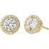 Glittering gold-plated silver earrings with zircons MKC1035AN710