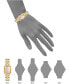 ფოტო #4 პროდუქტის Women's Three Hand Quartz Gold-Tone Alloy Link Bracelet Watch, 24mm