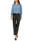 ფოტო #3 პროდუქტის Women's Collared Blouson-Sleeve Poet Blouse