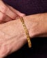 ფოტო #2 პროდუქტის Men's Beveled Marine Link Bracelet in 10k Gold
