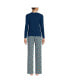 ფოტო #3 პროდუქტის Women's Knit Pajama Set Long Sleeve T-Shirt and Pants