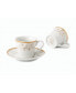 Фото #2 товара Trends Floral Design 12 Piece 2oz Espresso Cup and Saucer Set, Service for 6