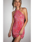 ფოტო #2 პროდუქტის Women's Melody Plisse Halter Mini Dress