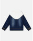 ფოტო #2 პროდუქტის Boy Blue Denim Jacket With Detachable French Terry Hood - Child