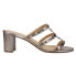 Фото #1 товара VANELi Mayda Studded Block Heels Womens Gold Dress Sandals 305314