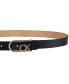 Фото #3 товара Two-Tone Monogram Buckle Leather Belt