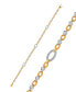 ფოტო #1 პროდუქტის Diamond Open Link Bracelet (1/2 ct. t.w.) in Sterling Silver & 14k Gold-Plate