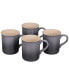 14 oz. Stoneware Set of Four Coffee Mugs