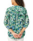 Women's Abstract-Print 3/4-Sleeve Tunic Top