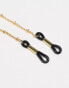 ASOS DESIGN sunglasses chain with dot dash design in gold tone